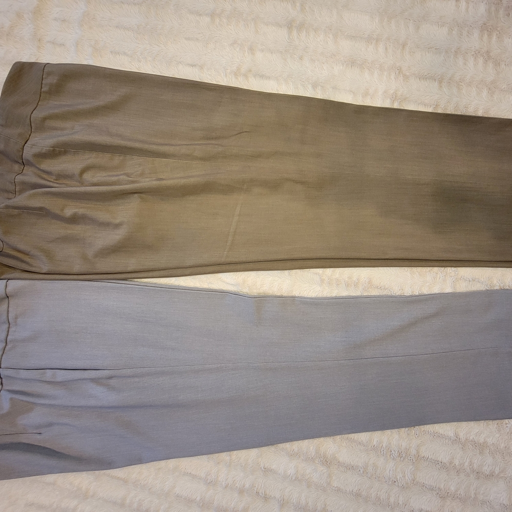 Investments Tan and Gray Dress Pants Classic Style